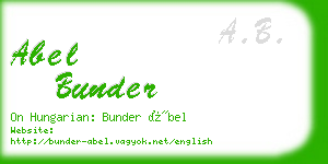 abel bunder business card